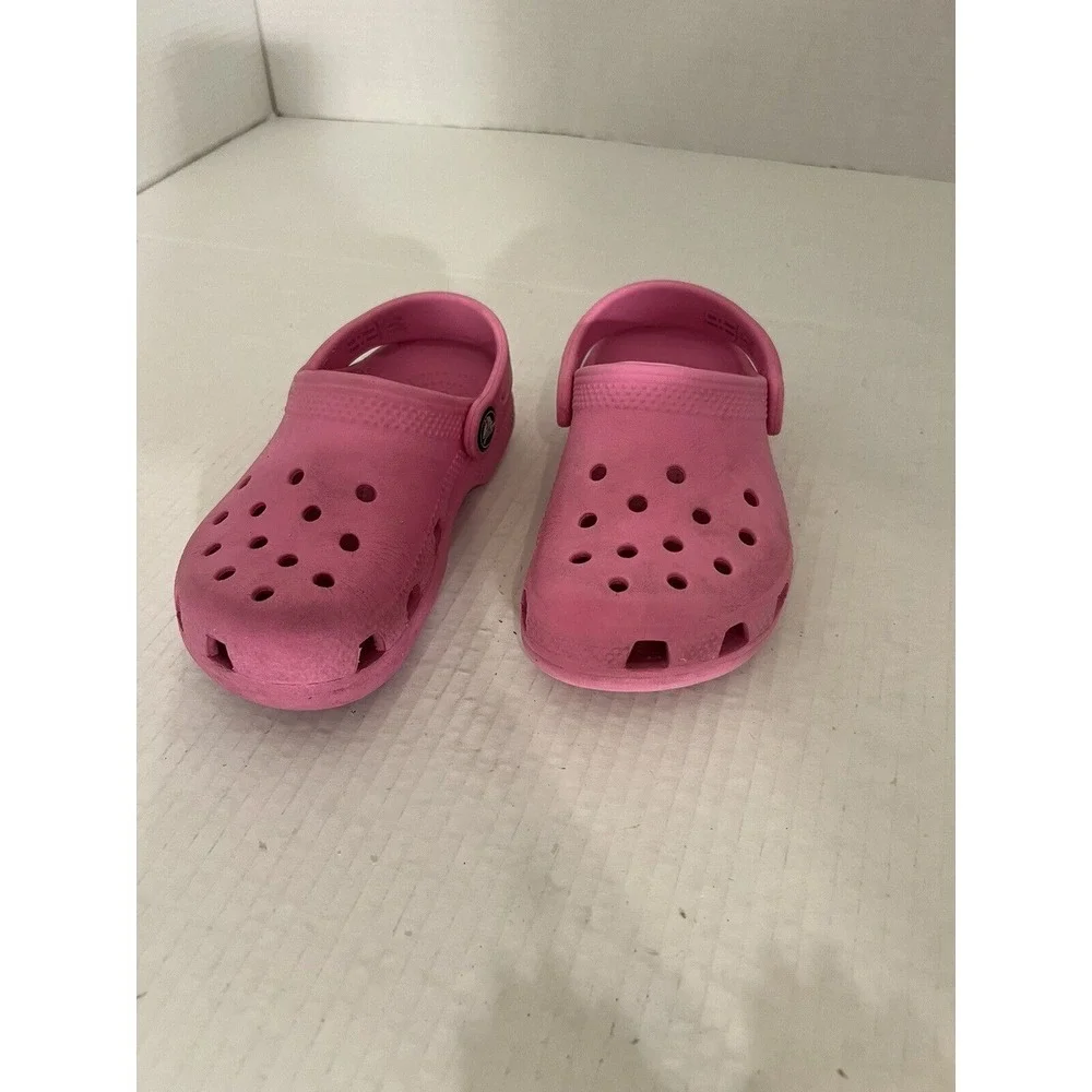 Kids Crocs Pink Classic Clog Crocs‎ Size C10-Iconic Crocs Comfort